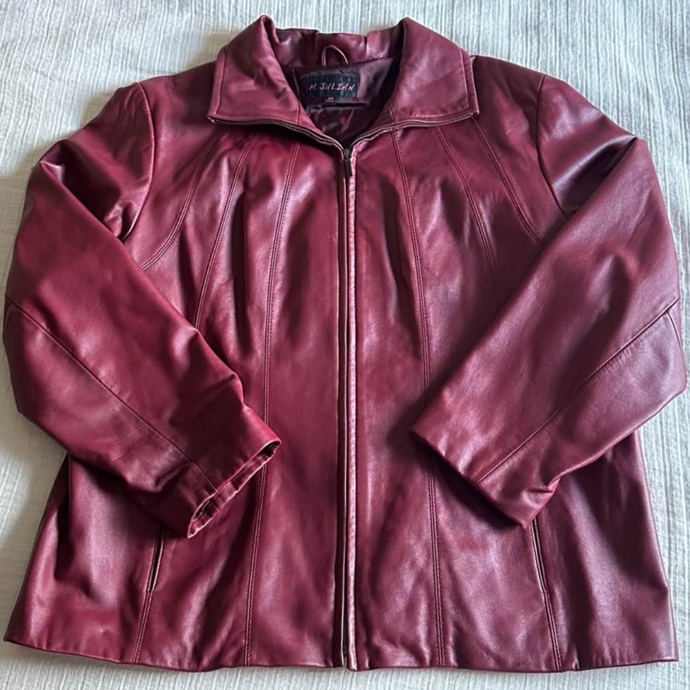 Authentic Red Leather Jacket
